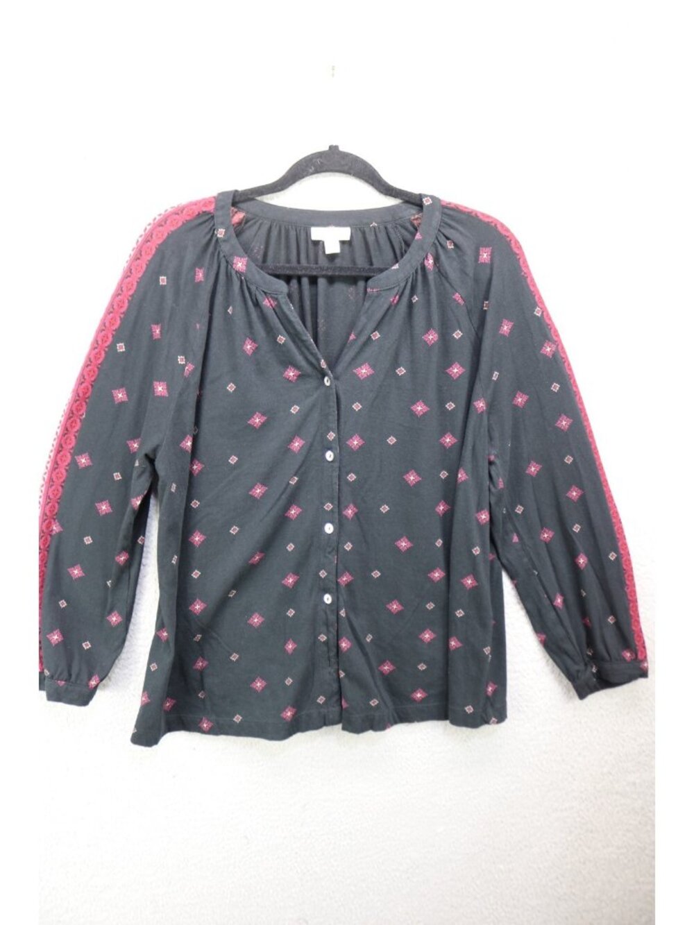 J. Jill Long Sleeve Button-Up Top-Large-Southwestern-Soft